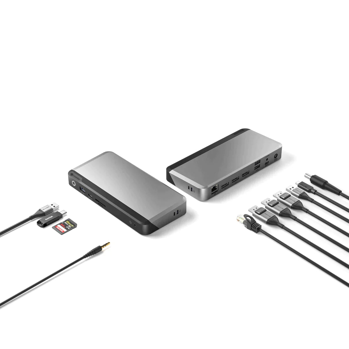 ALOGIC MX3 dock and illustrated desk accessories