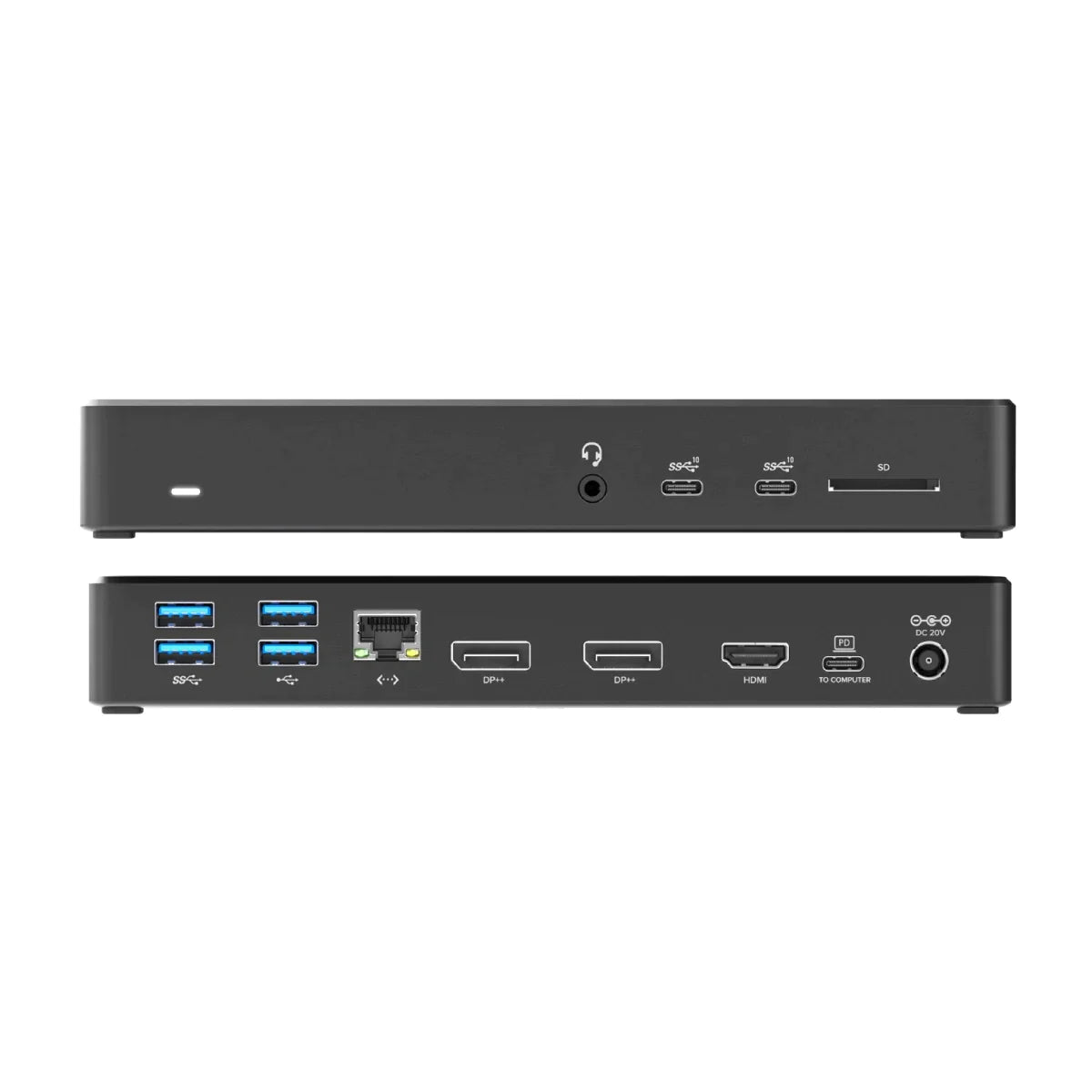Front and rear ports of ALOGIC MA3 dock