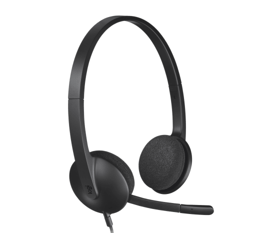 Logitech H340 black USB-A headset view 1