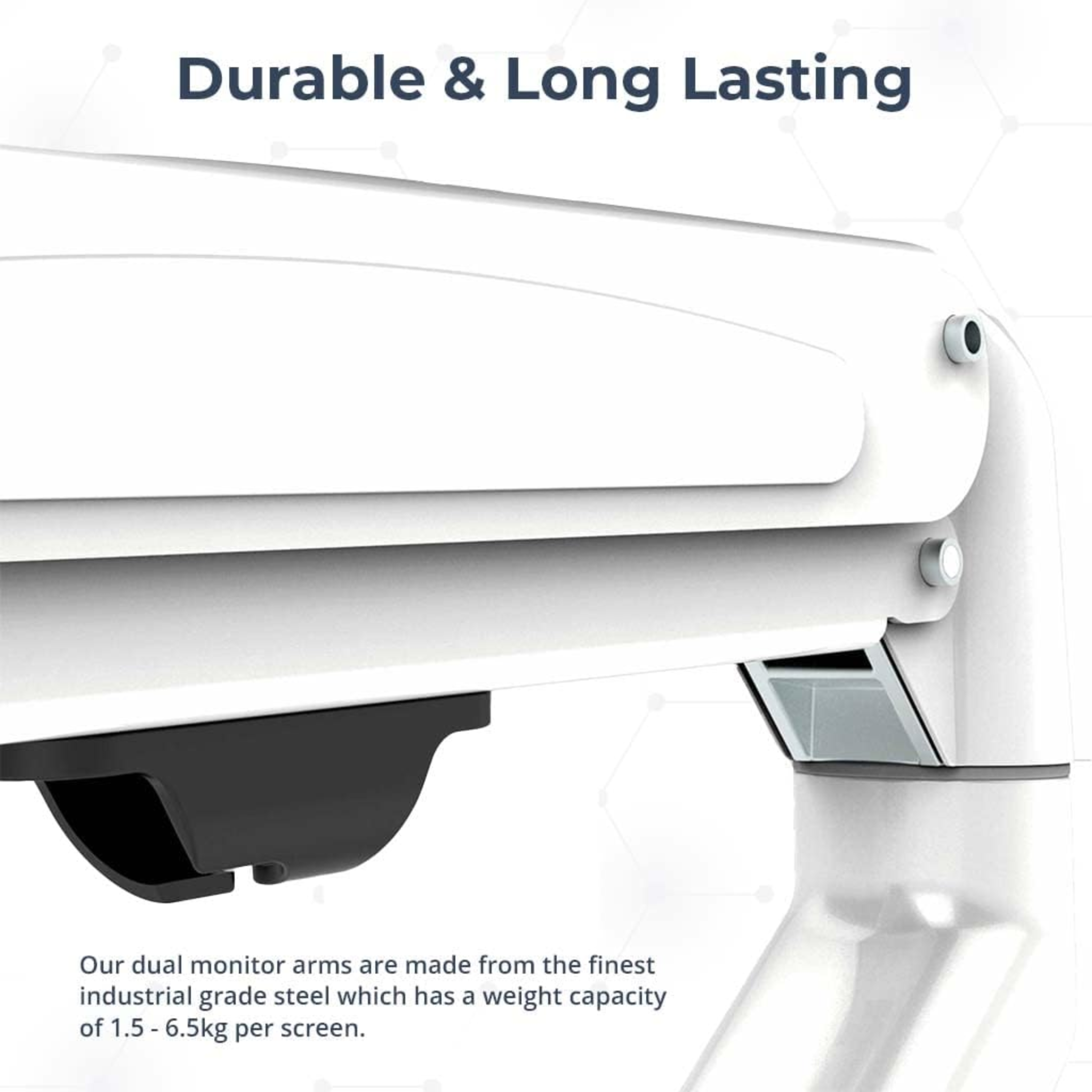 MotionGrey - Adjustable Dual-Monitor Gas Spring Office Desk Mount MONITOR ARMS