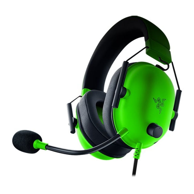 Razer Gaming Headset Wired BlackShark V2X With Boom Mic Hyperclear Advanced Passive Noise Cancelling 7.1 Surround – Green Gaming Headsets