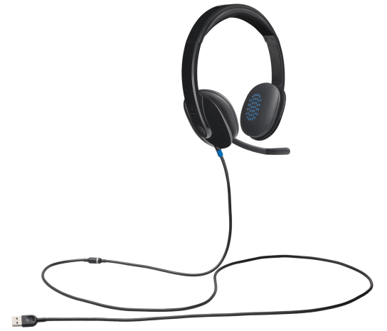 Logitech H540 black USB-A headset view 4