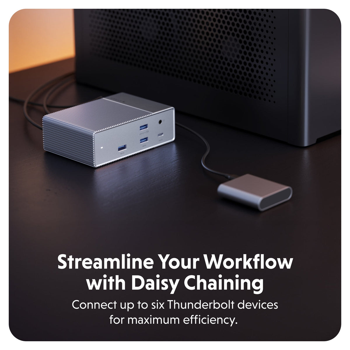 HYPER HyperDrive GEN2 dock on a desk beside a laptop