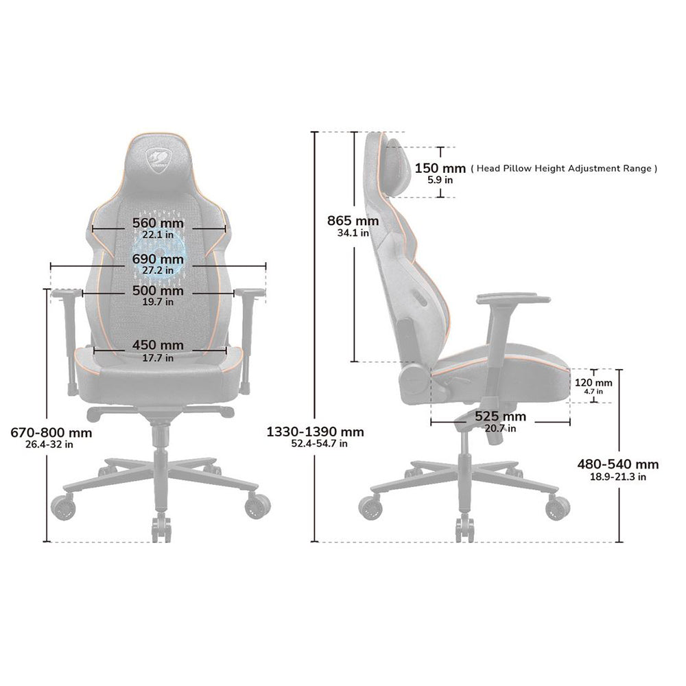 Cougar NxSys Aero Gaming Chair Gaming Chairs