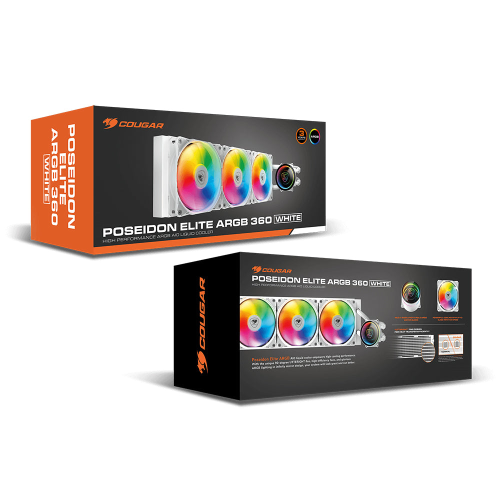 Cougar Poseidon Elite ARGB All In One Liquid Cooler PC Fans & Cooling