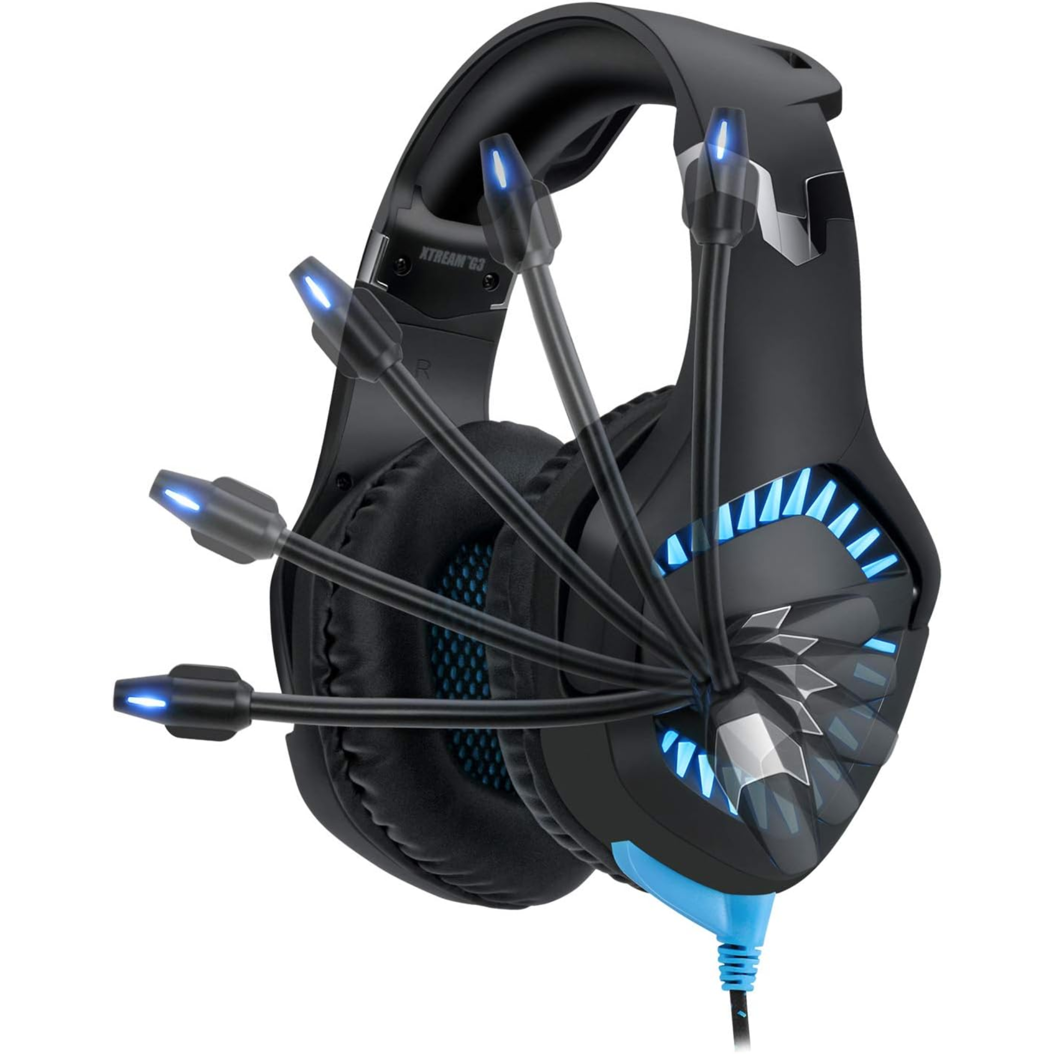 Adesso Technology Xtream Over-Ear Noise Cancelling Sound Isolating Headphones with Mic XTREAM G3 Gaming Headsets