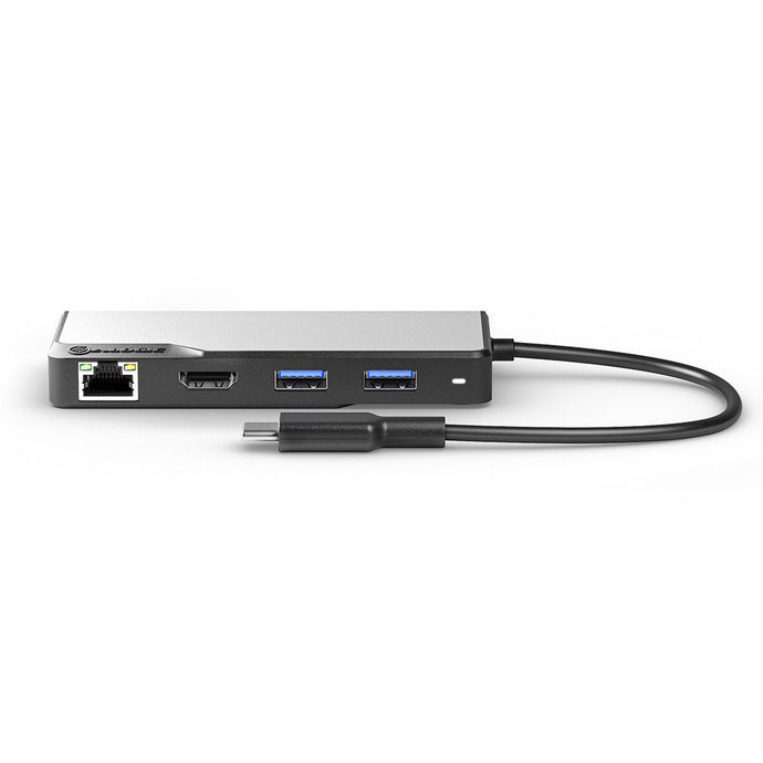 ALOGIC USB-C hub showing Ethernet, HDMI and USB-A ports