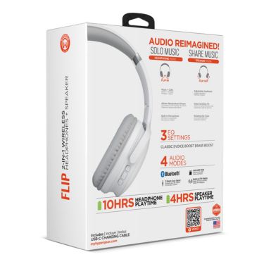 Hypergear Flip 2-in-1 Wireless Headphones + Speaker Headphones