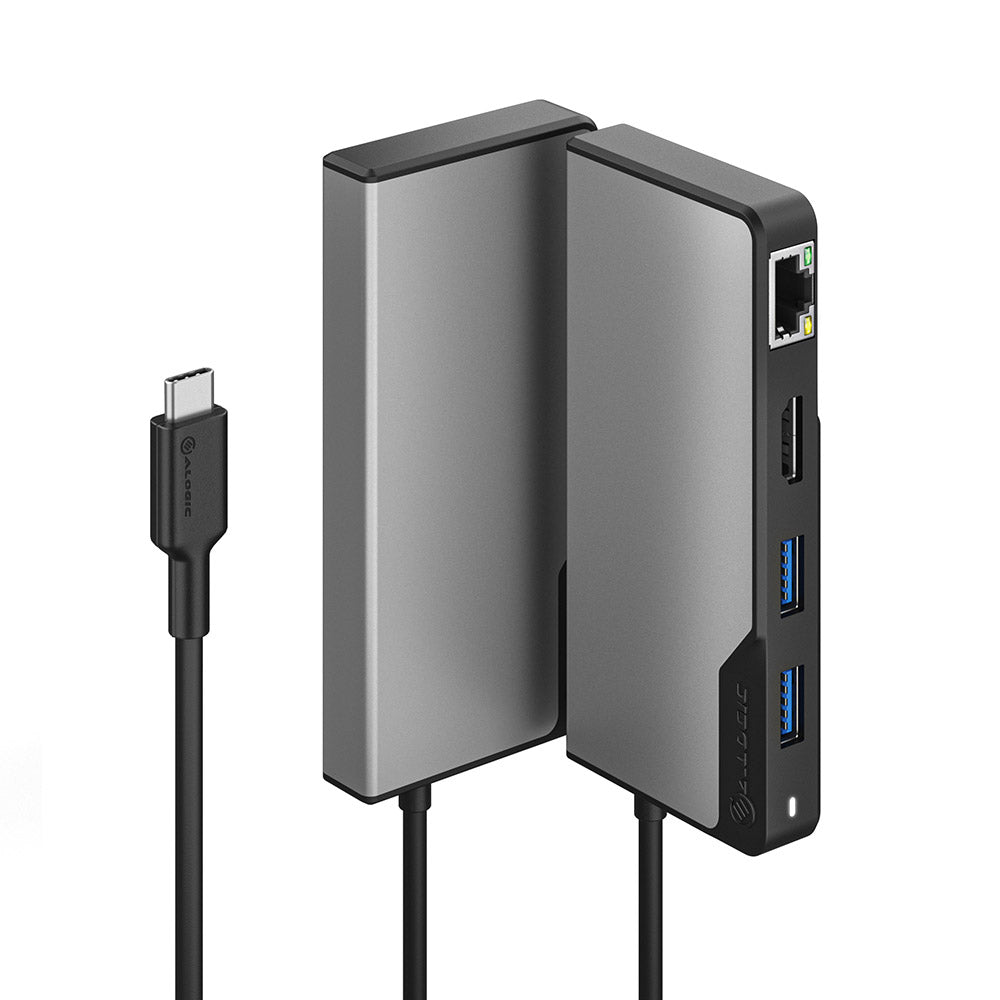 ALOGIC Fusion ALPHA 5-in-1 USB-C hub in space grey