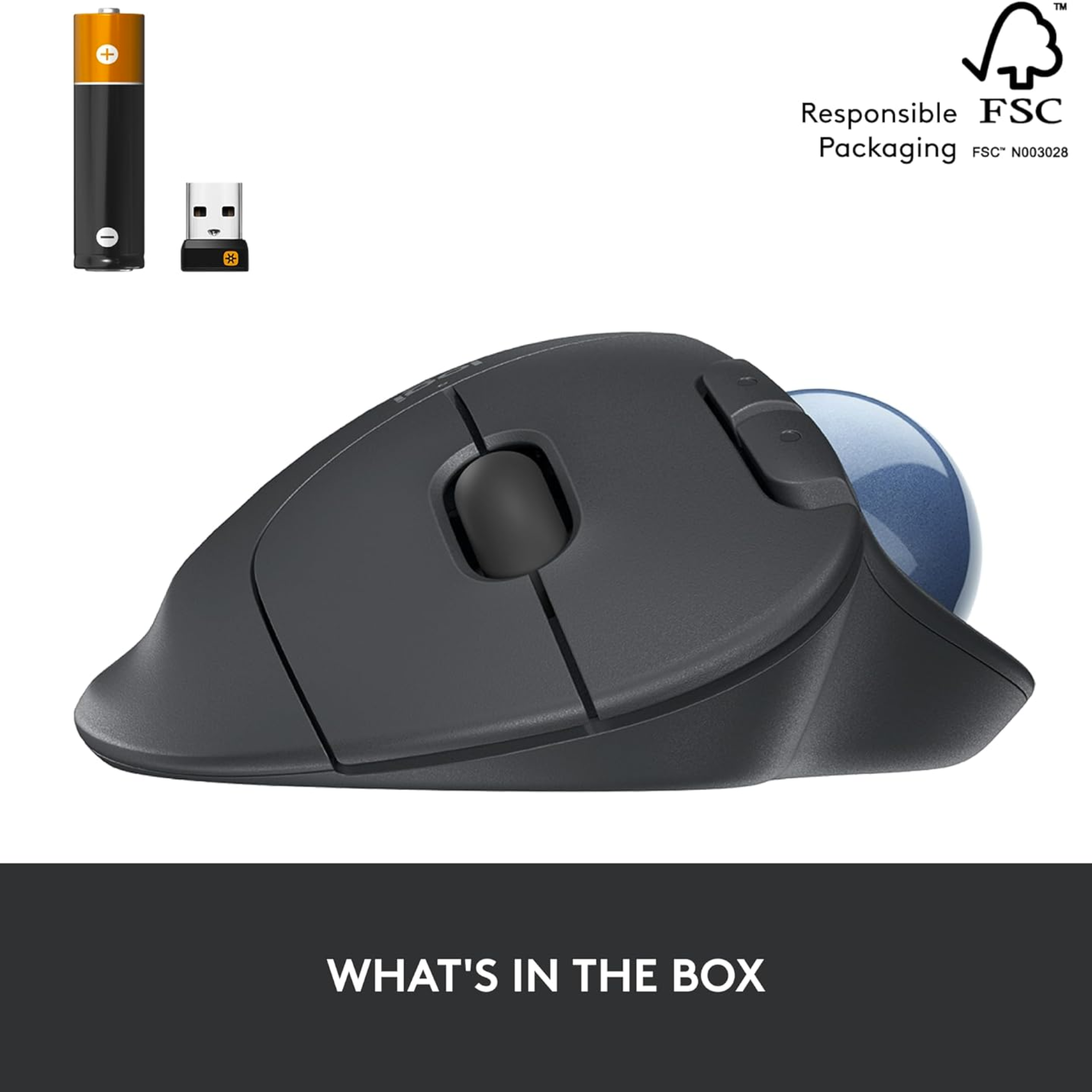 Logitech Ergo M575 Mouse for Business - Graphite Mouse