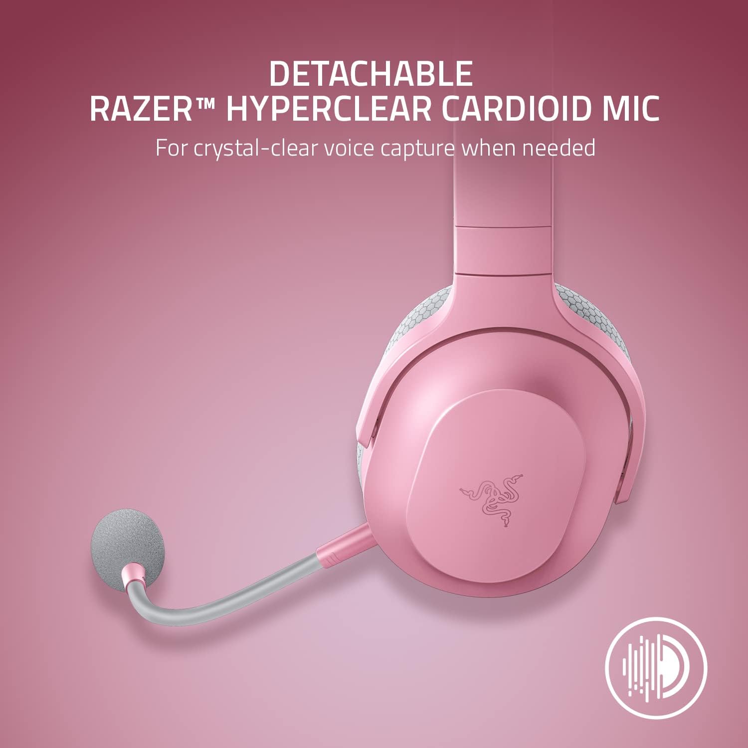 Razer Gaming & Mobile Headset Wireless Barracuda X 250g Ergonomic Design,Detachable HyperClear Mic,USB-C Or 3.5mm Analog Passive Noise Cancelling-Quartz Gaming Headsets