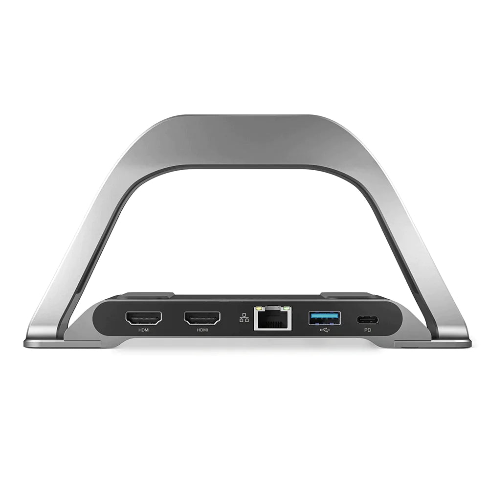 Rear HDMI and Ethernet ports on ALOGIC Bolt Plus stand dock