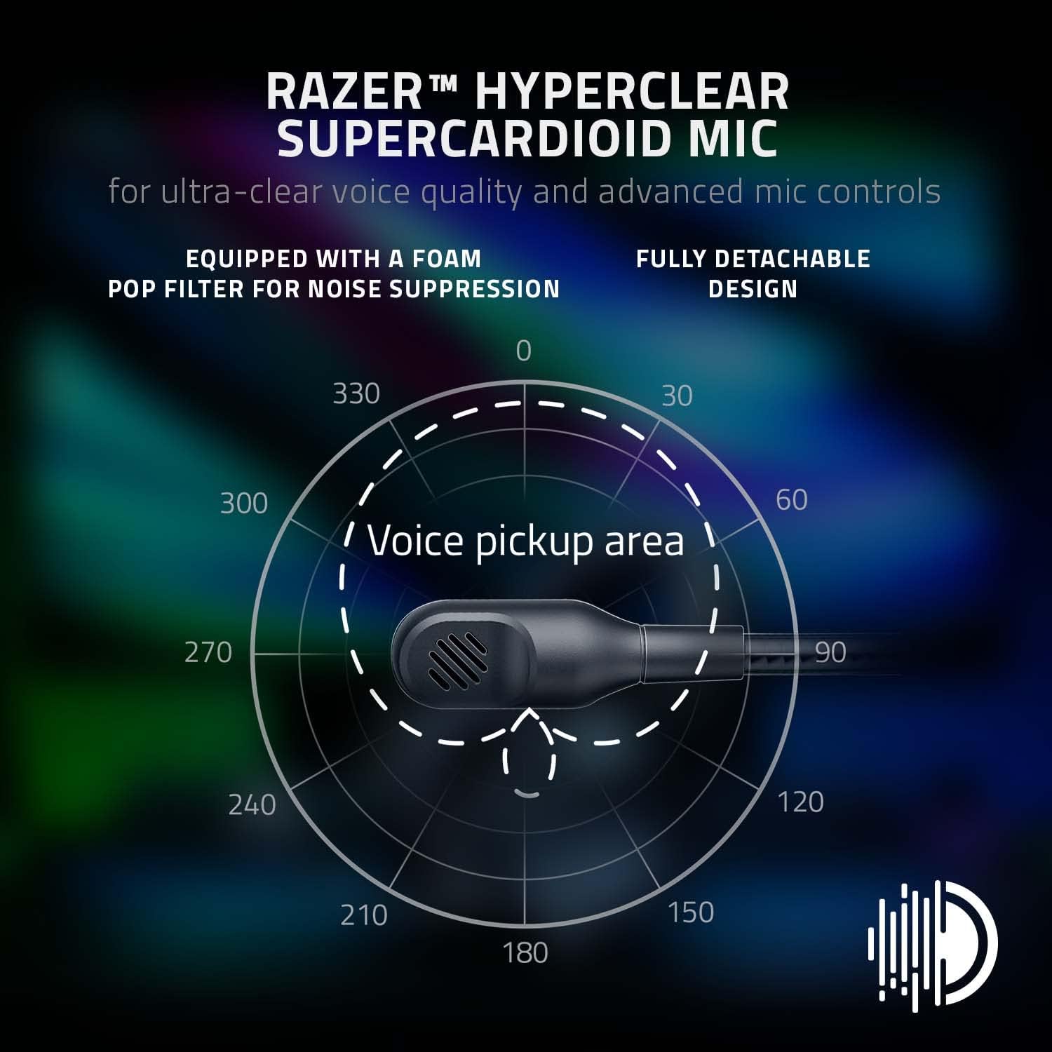 Razer Gaming Headset Wireless BlackShark V2 Pro With HyperClear Removable Super Wideband Mic, Noise Isolation,50MM Drivers, Esports Multiplatform, THX, Up To 70hrs Battery - Black Gaming Headsets