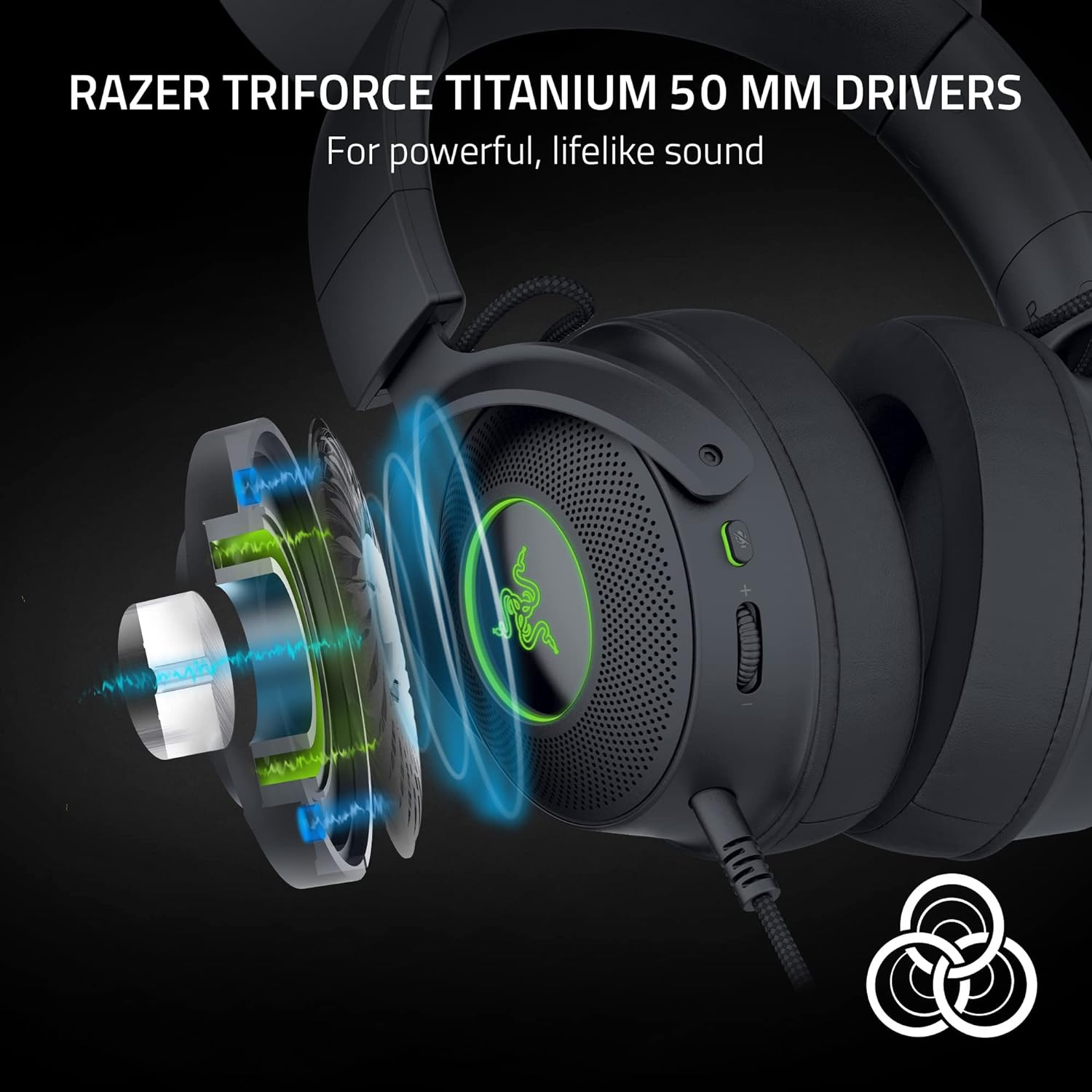 Razer Gaming Headset Kraken Kitty V2 Pro - Wired Stream Reactive RGB Interchangeable Ears Detachable HyperClear Mic THX Spatial Audio Passive Noise Cancelling Gaming Headsets