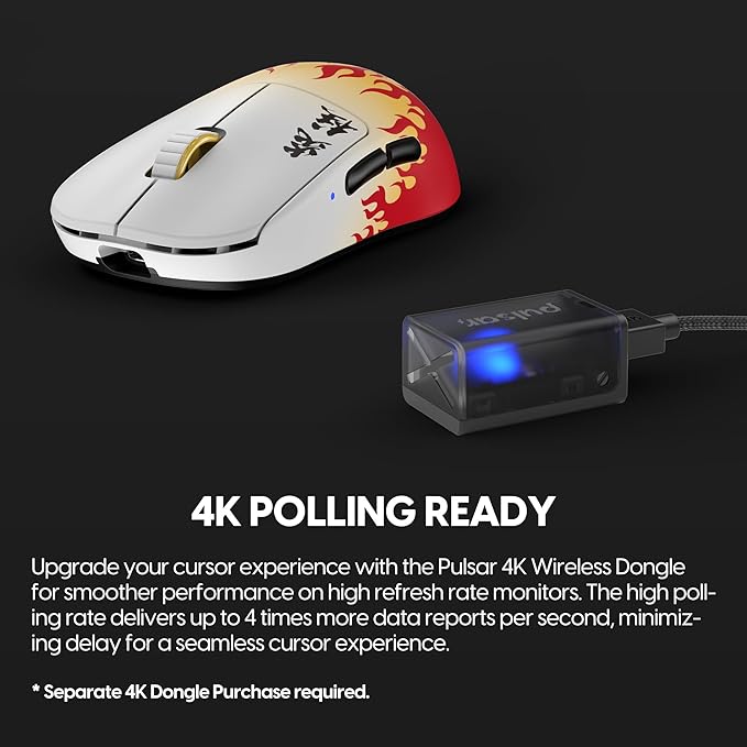 Pulsar x Demon Slayer X2H Rengoku Kyojuro Limited Edition Wireless Gaming Mouse Gaming Mouse