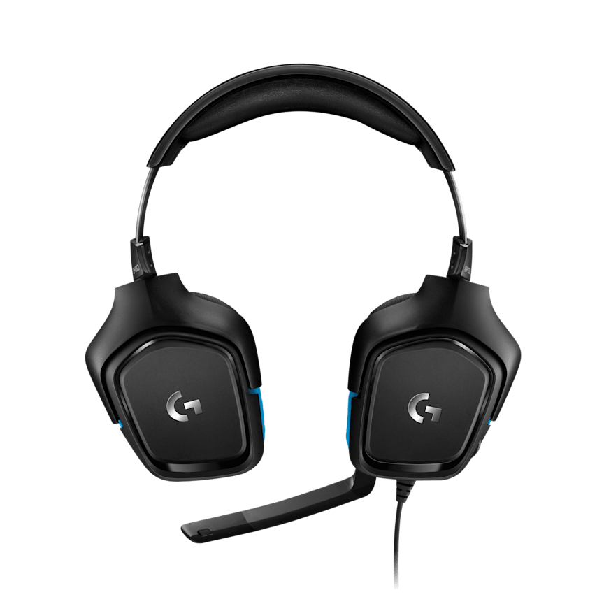 Logitech G432 wired gaming headset front view
