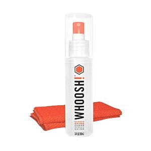 Whoosh! Screen Shine 100ML GO XL Spray with Antimicrobial Cloth Non-Toxic Alcohol & Ammonia Free Formula Cleaners