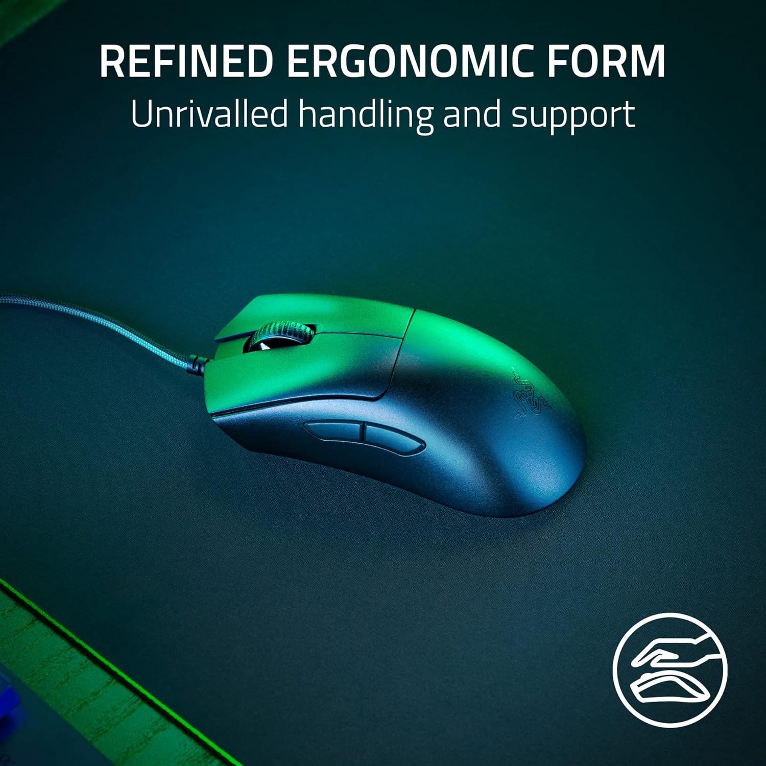 Razer Gaming Mouse Wired Deathadder V3 Ergonomic 8 Buttons Focus+ Optical Sensor Chroma RGB – Black Gaming Mouse