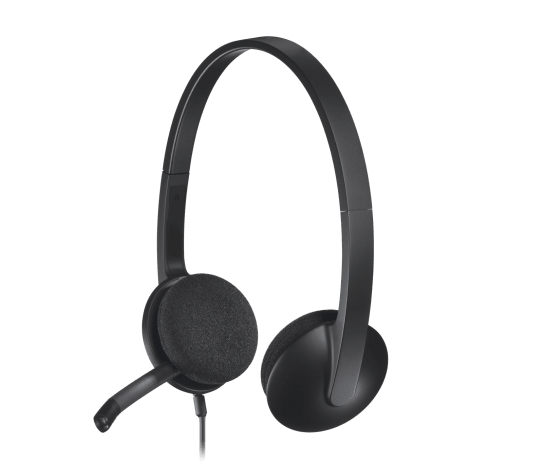 Logitech H340 black USB-A headset view 2