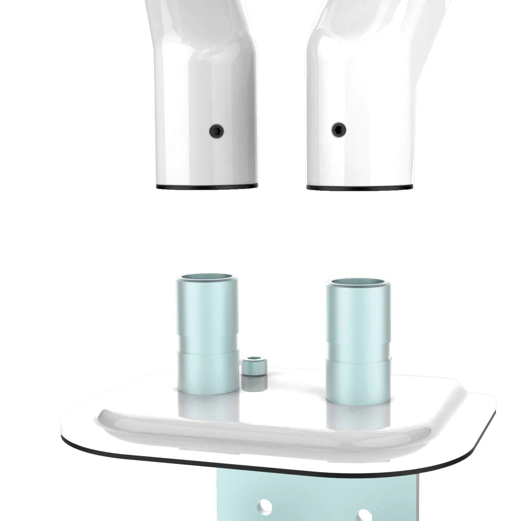 MotionGrey - Adjustable Dual-Monitor Gas Spring Office Desk Mount MONITOR ARMS