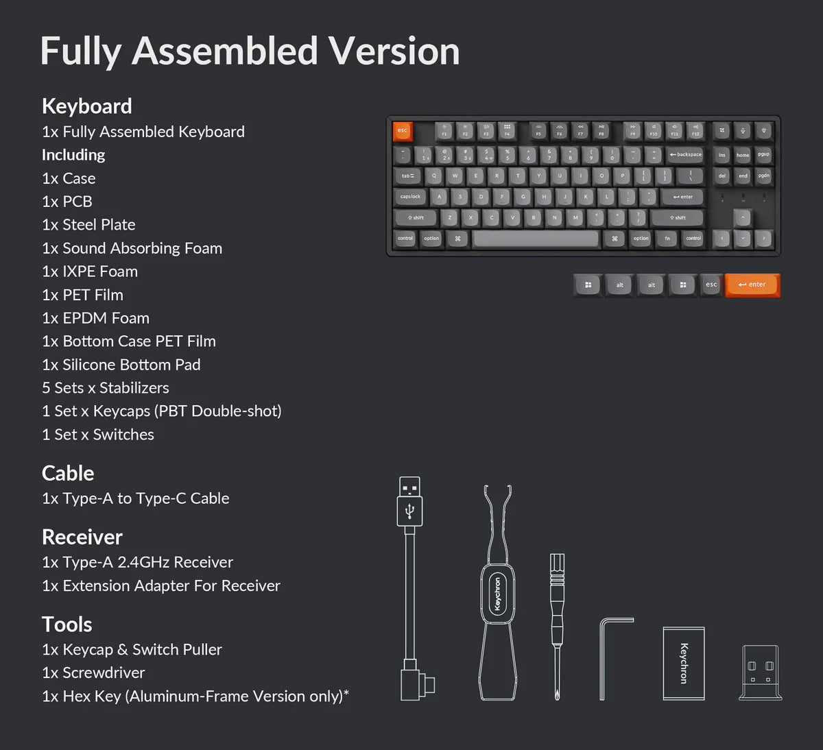 Keychron K8 Max Aluminum Mechanical Keyboard 80% Keyboards