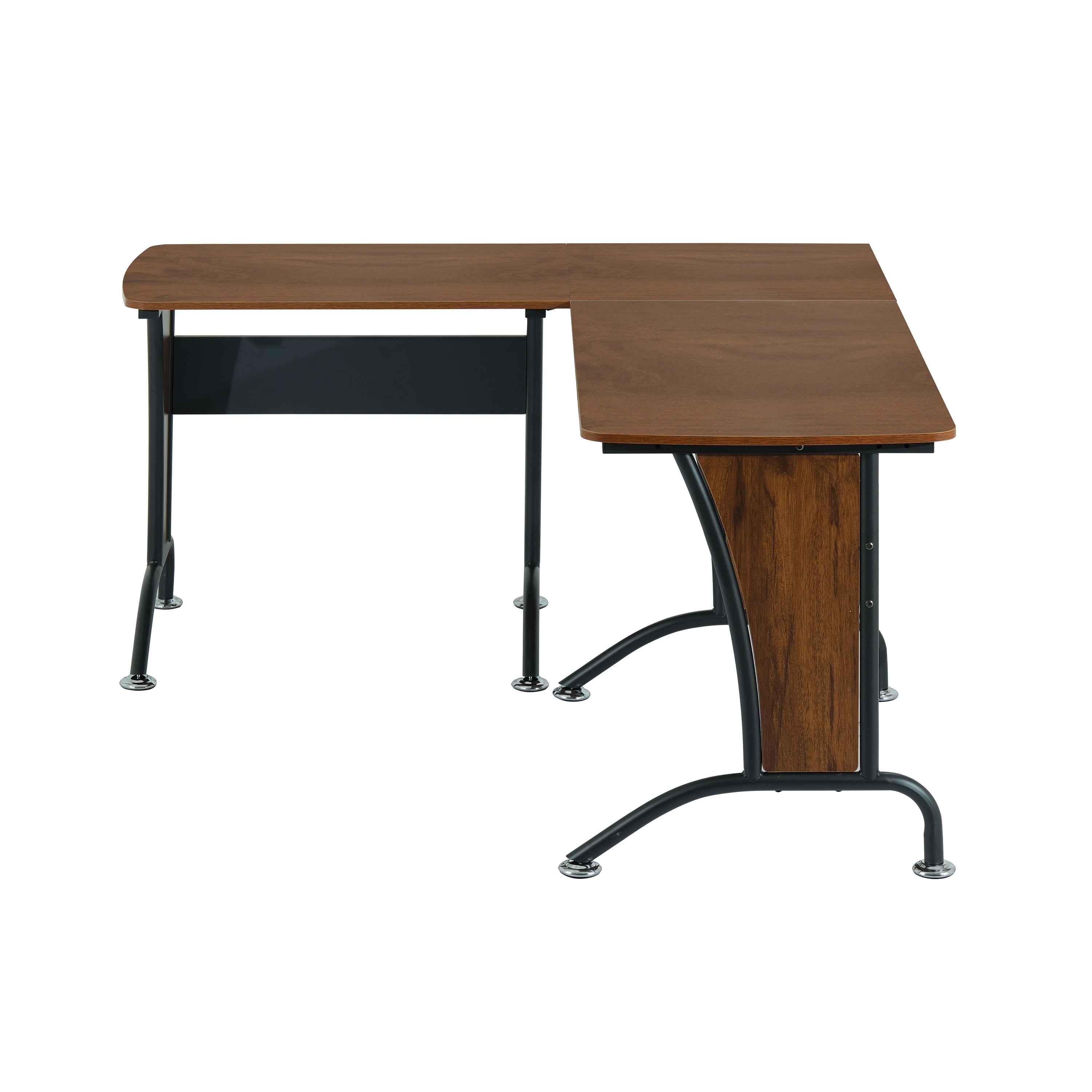 Techni Mobili Deluxe L-Shaped Desk with Inline Team Desk Option Desks