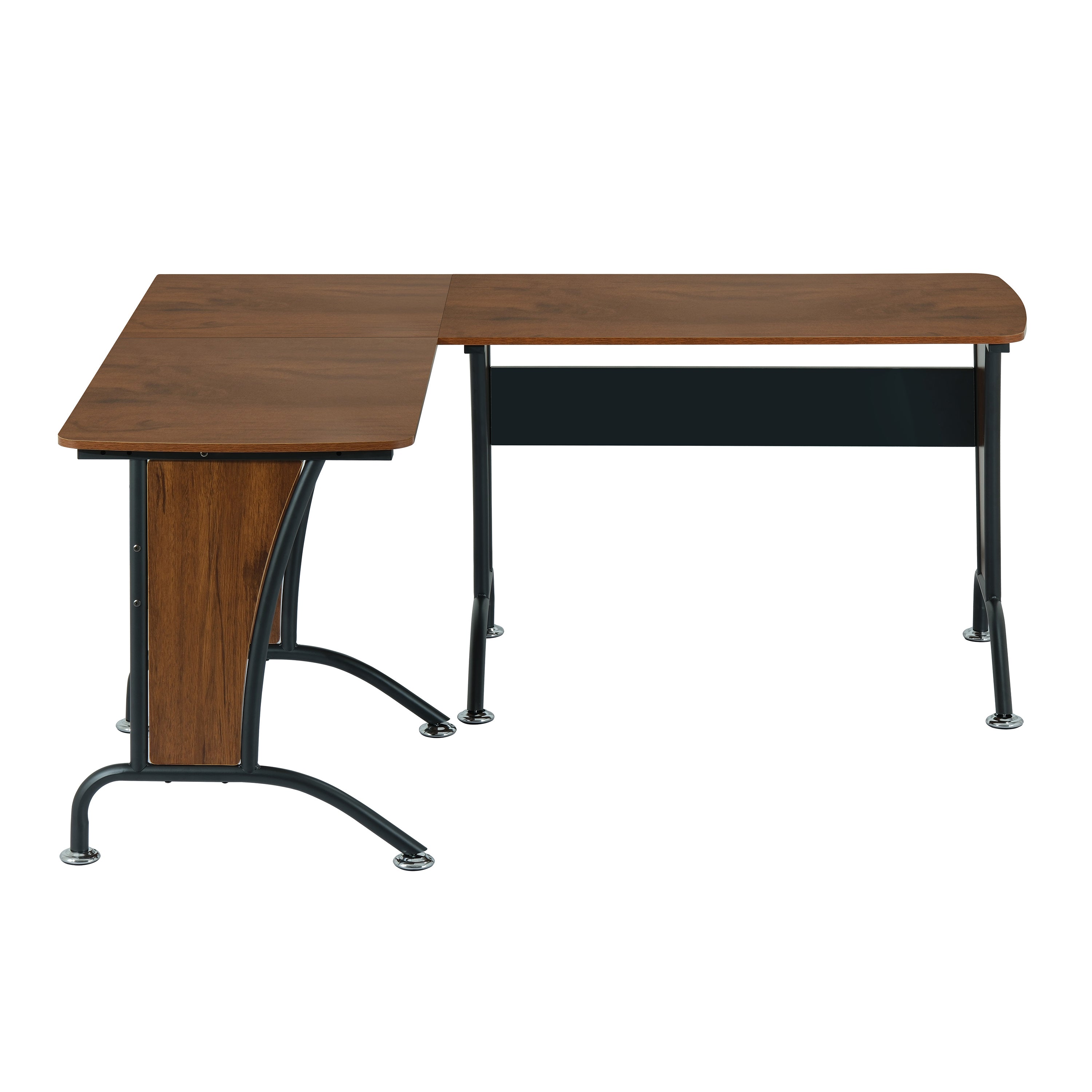 Techni Mobili Deluxe L-Shaped Desk with Inline Team Desk Option Desks