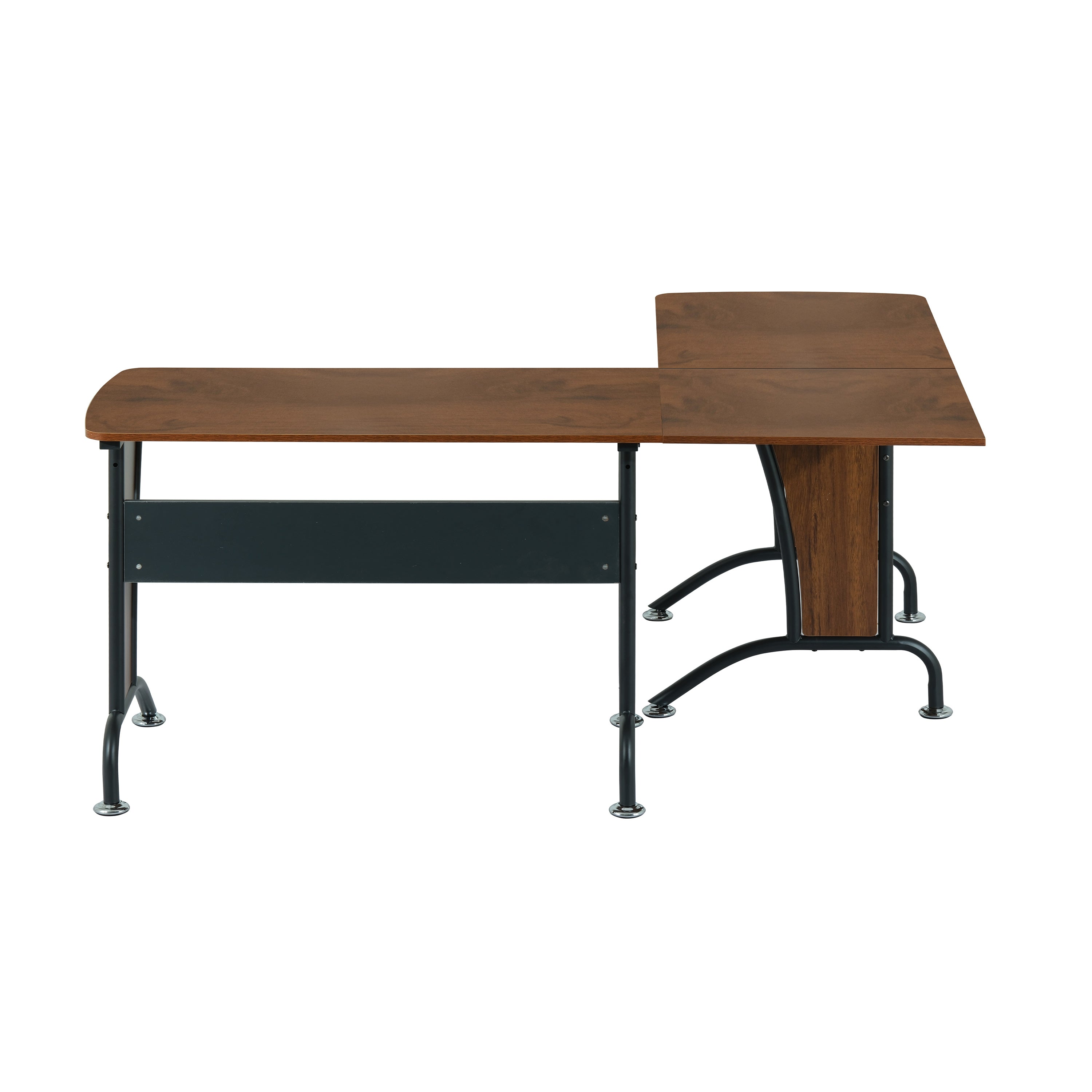 Techni Mobili Deluxe L-Shaped Desk with Inline Team Desk Option Desks