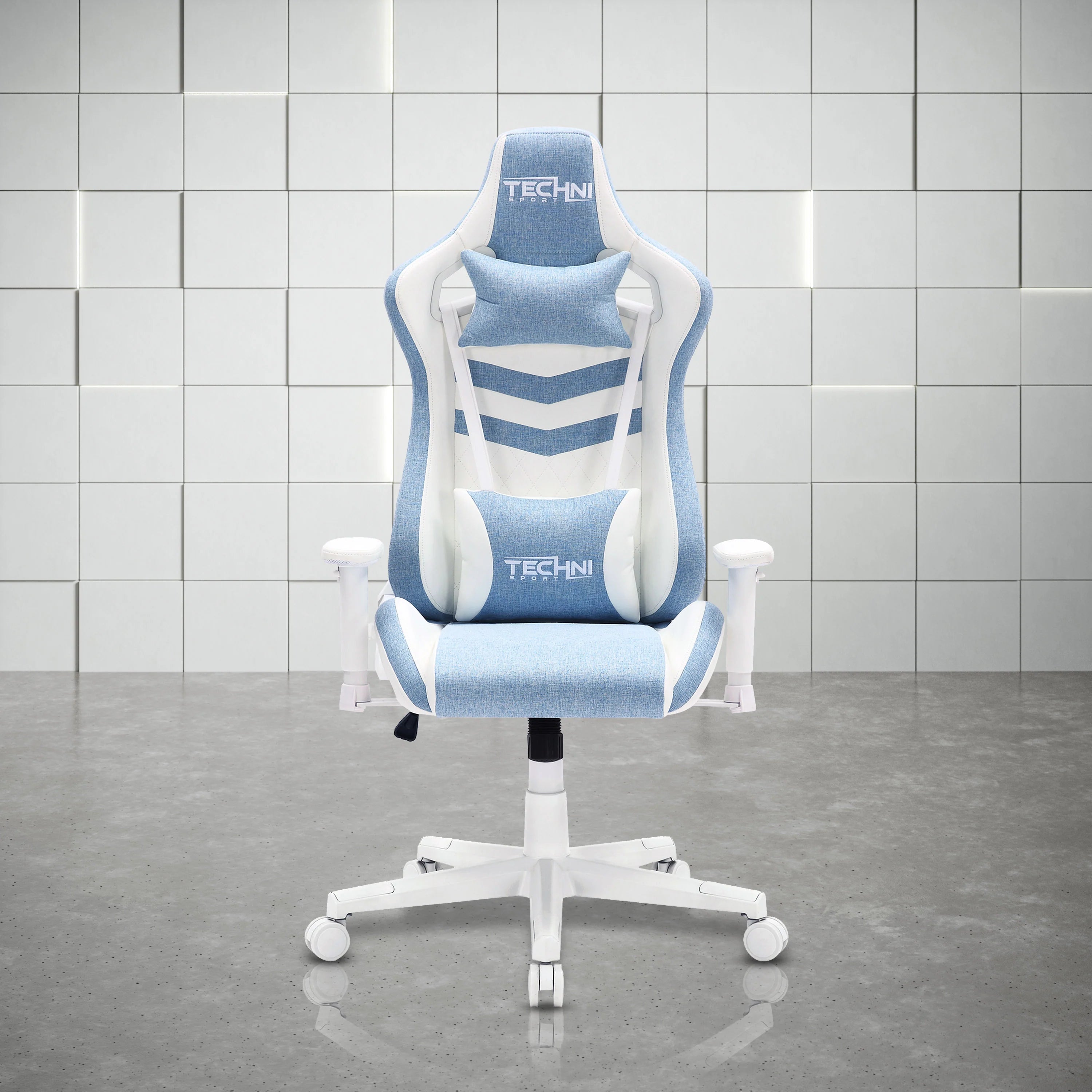 Techni Sport TS86 Ergonomic Pastel Gaming Chair, Blue Gaming Chairs