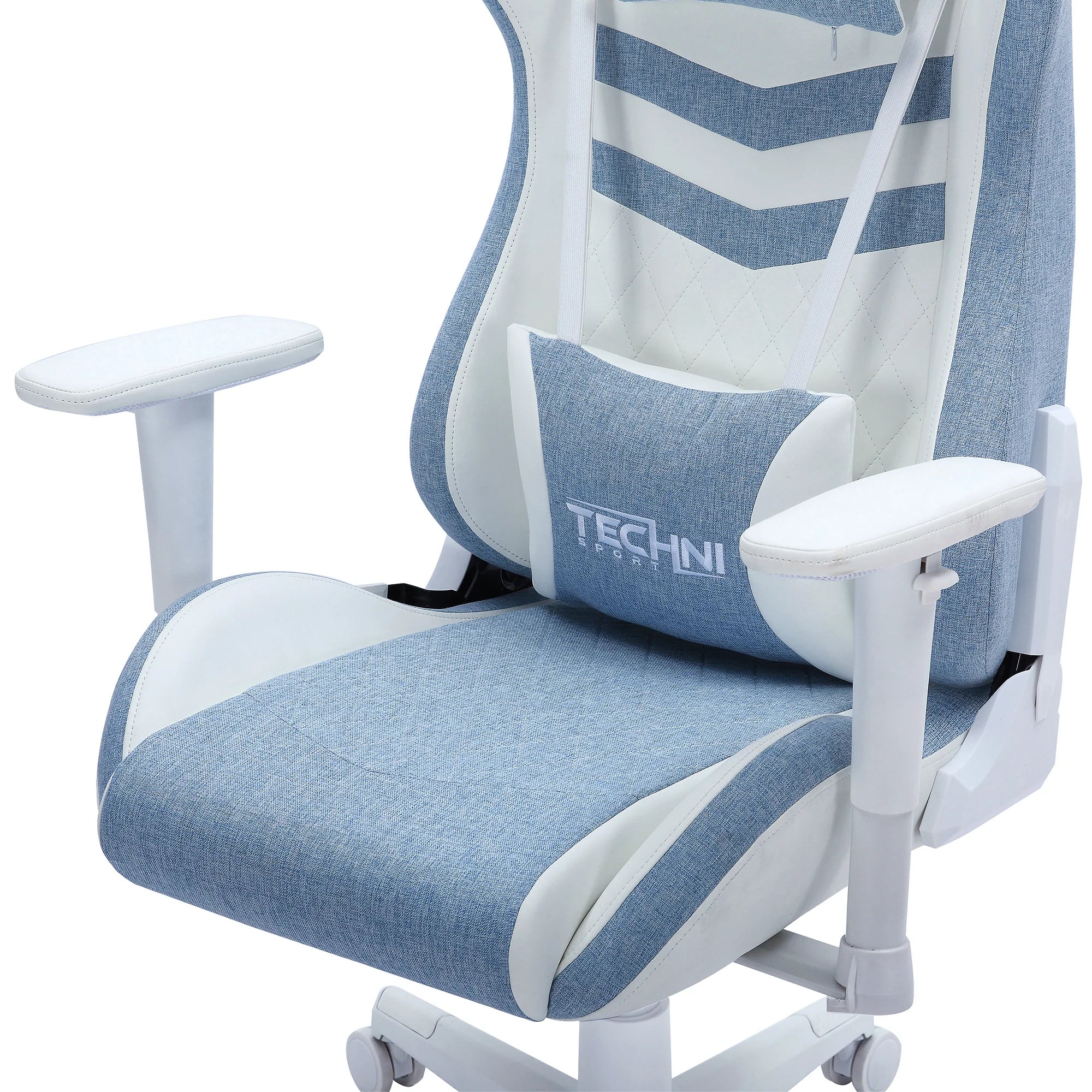 Techni Sport TS86 Ergonomic Pastel Gaming Chair, Blue Gaming Chairs