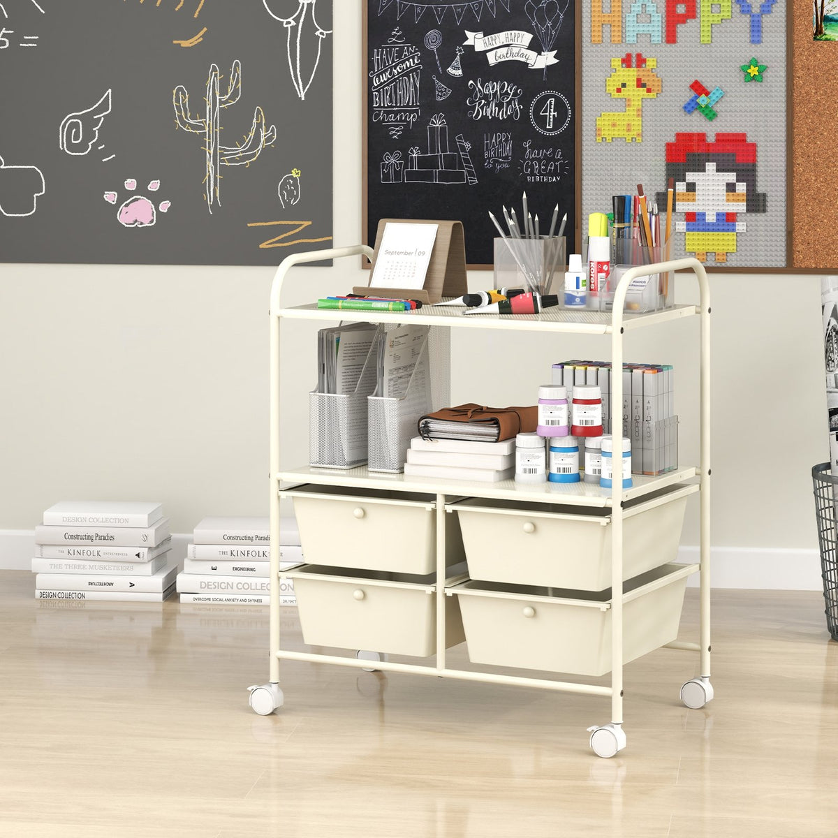 12 Drawer Rolling Storage Cart With Removable Drawers And Lockable Whe 12 Drawer Rolling Storage Cart With Removable Drawers And Lockable Whe