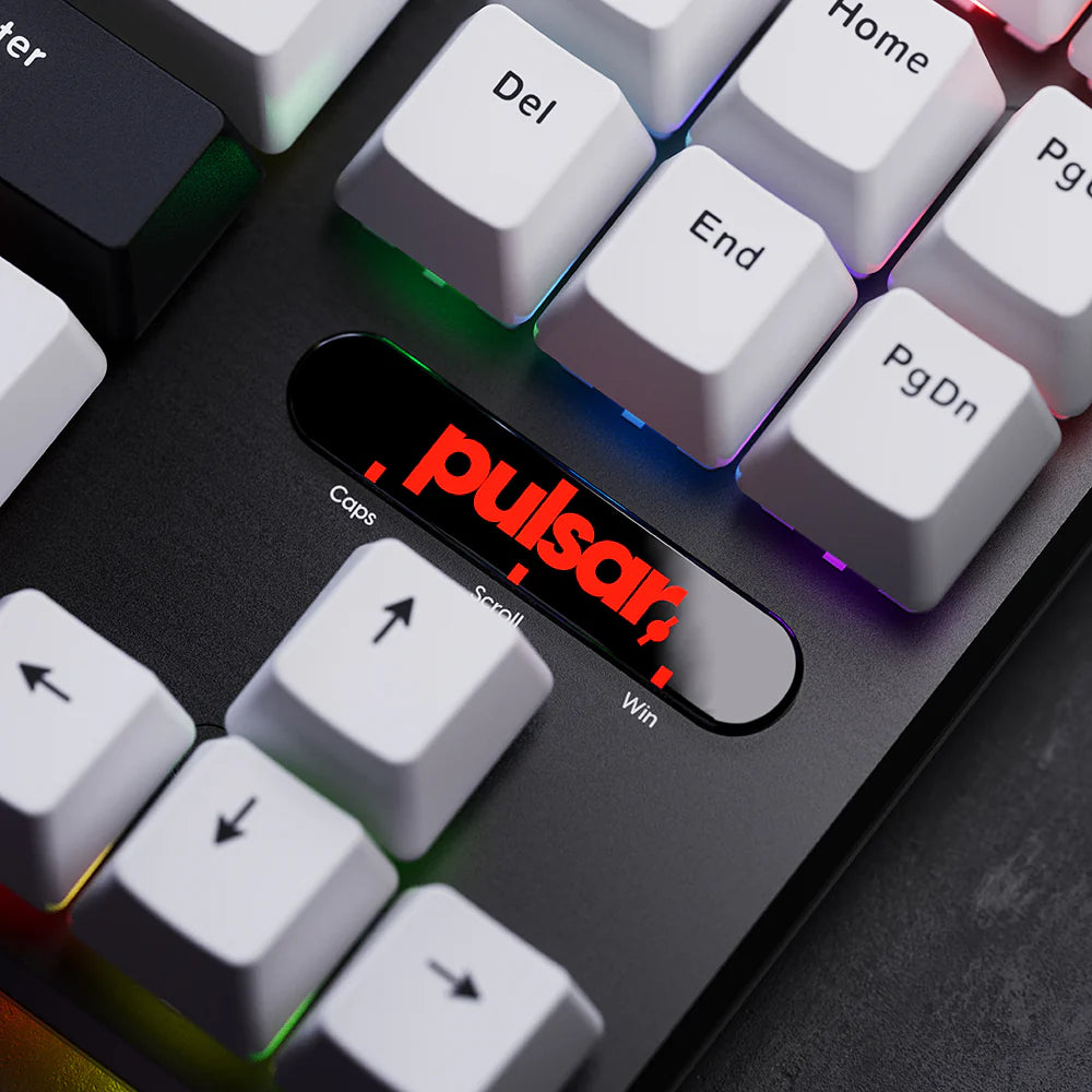 Pulsar PCMK Hall Effect Mechanical Keyboard TKL White Gateron x Pulsar Magnetic Keyboards