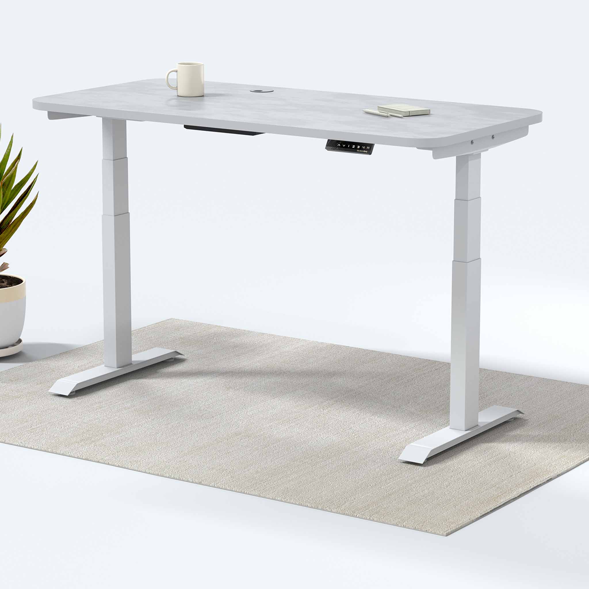 MotionGrey - Motion Series - Standing Desk with Table Top Desks