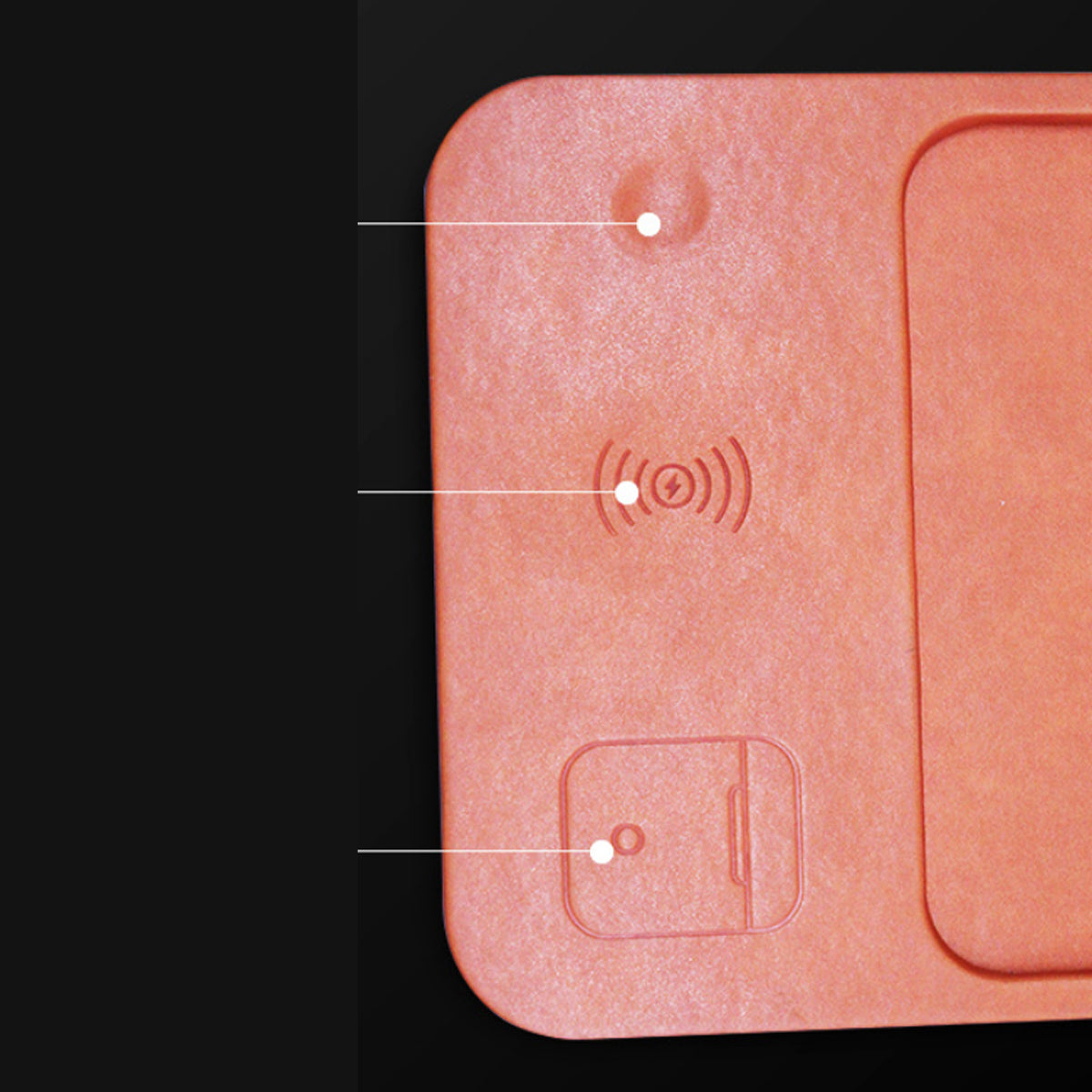 Catch All Tray Pod With 3 In 1 Smart Wireless Charger by VistaShops Power Adapters & Chargers