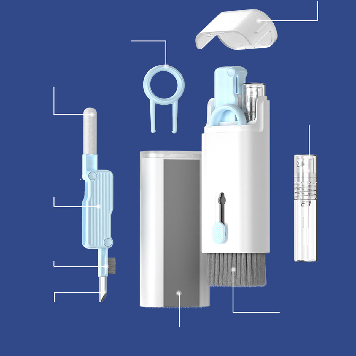 7-in-1 Gadget Butler Cleaning Kit: The Ultimate Tech Hygiene Solution by VistaShops Cleaning Kit