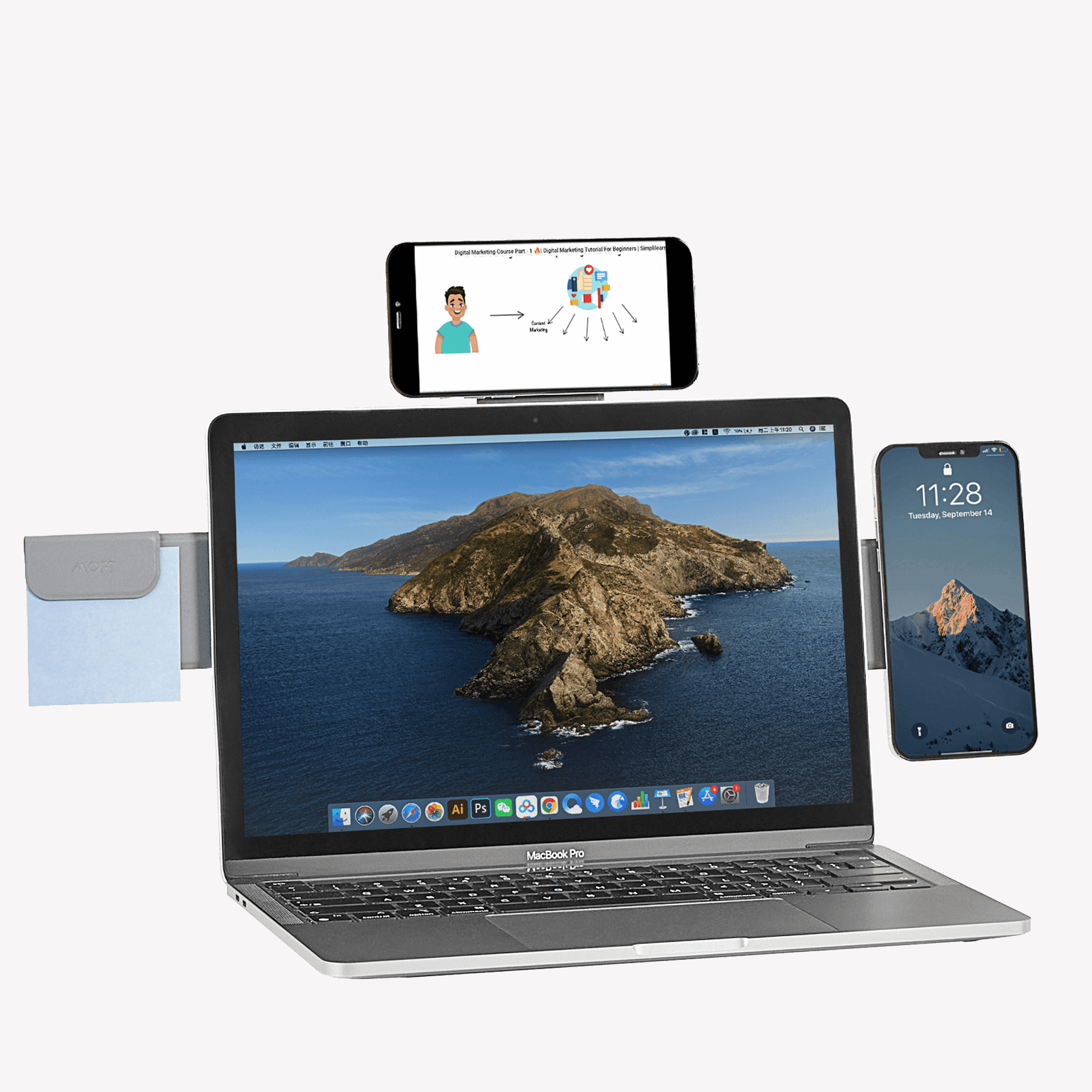 Snap Laptop Phone Holder - MagSafe Compatible by MOFT Mobile Phone Accessories