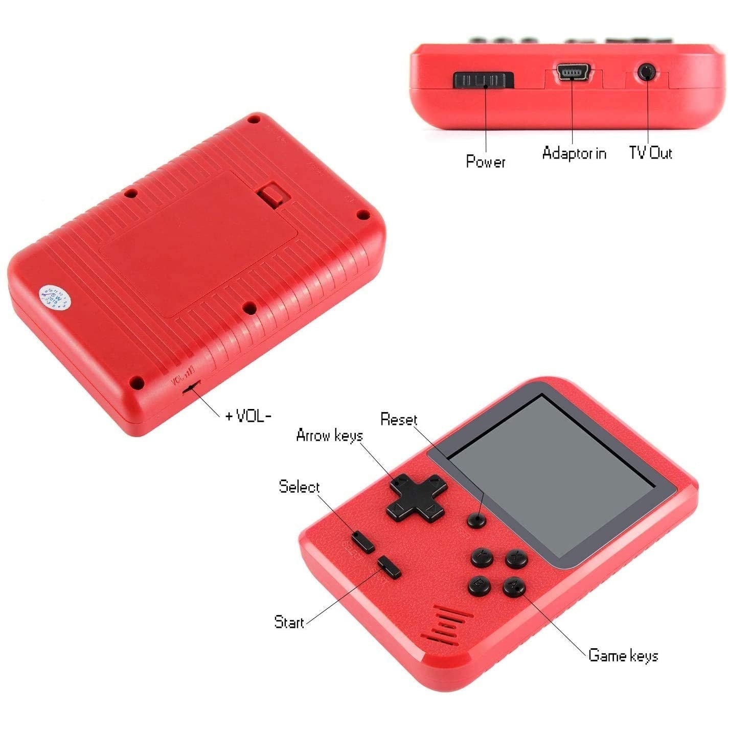 Portable Game Pad With 400 Games Included + Additional Player Controller by VistaShops Games