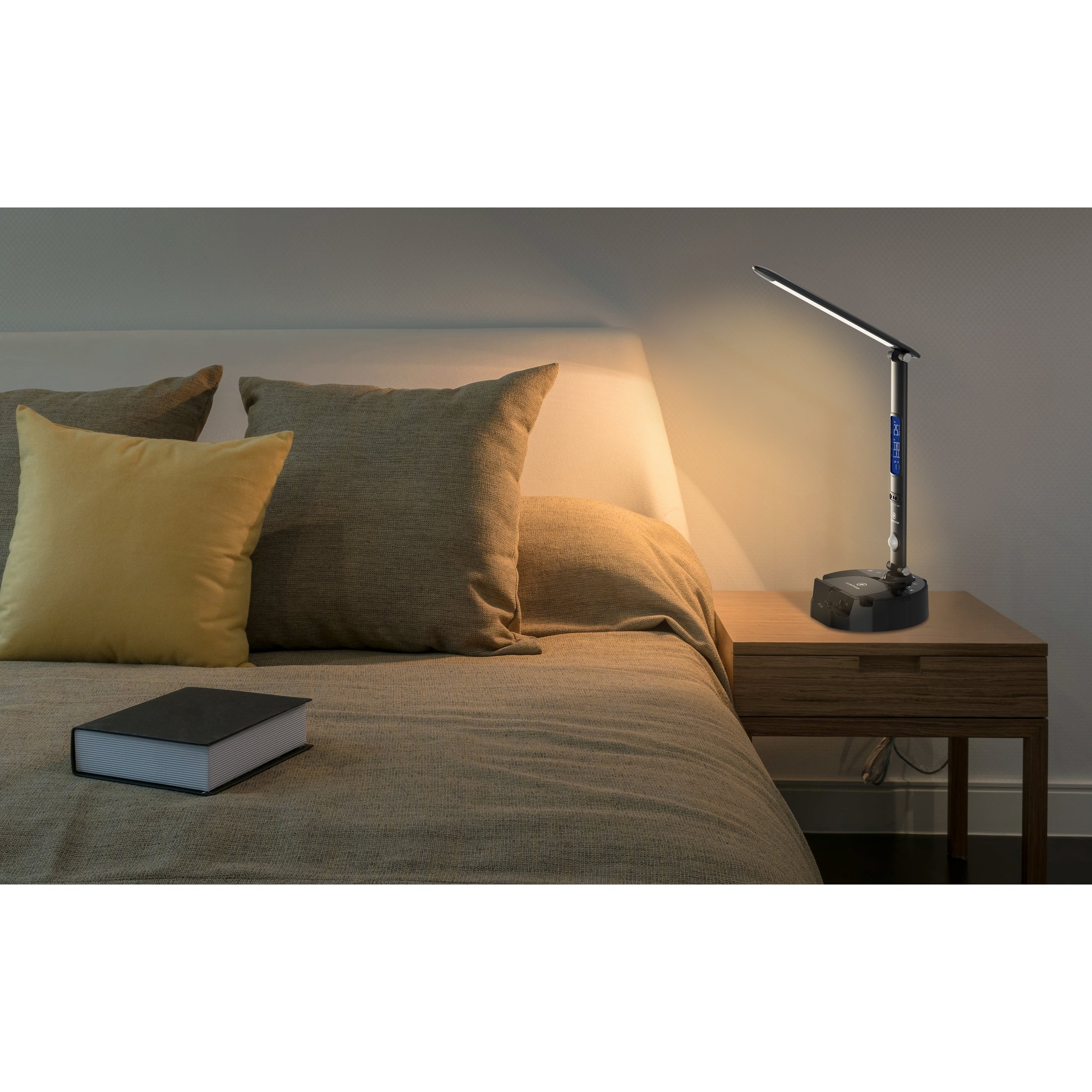 LumiCharge III - LED Desk Lamp with Wireless Charger, Bluetooth Speaker, App-Controls Lighting