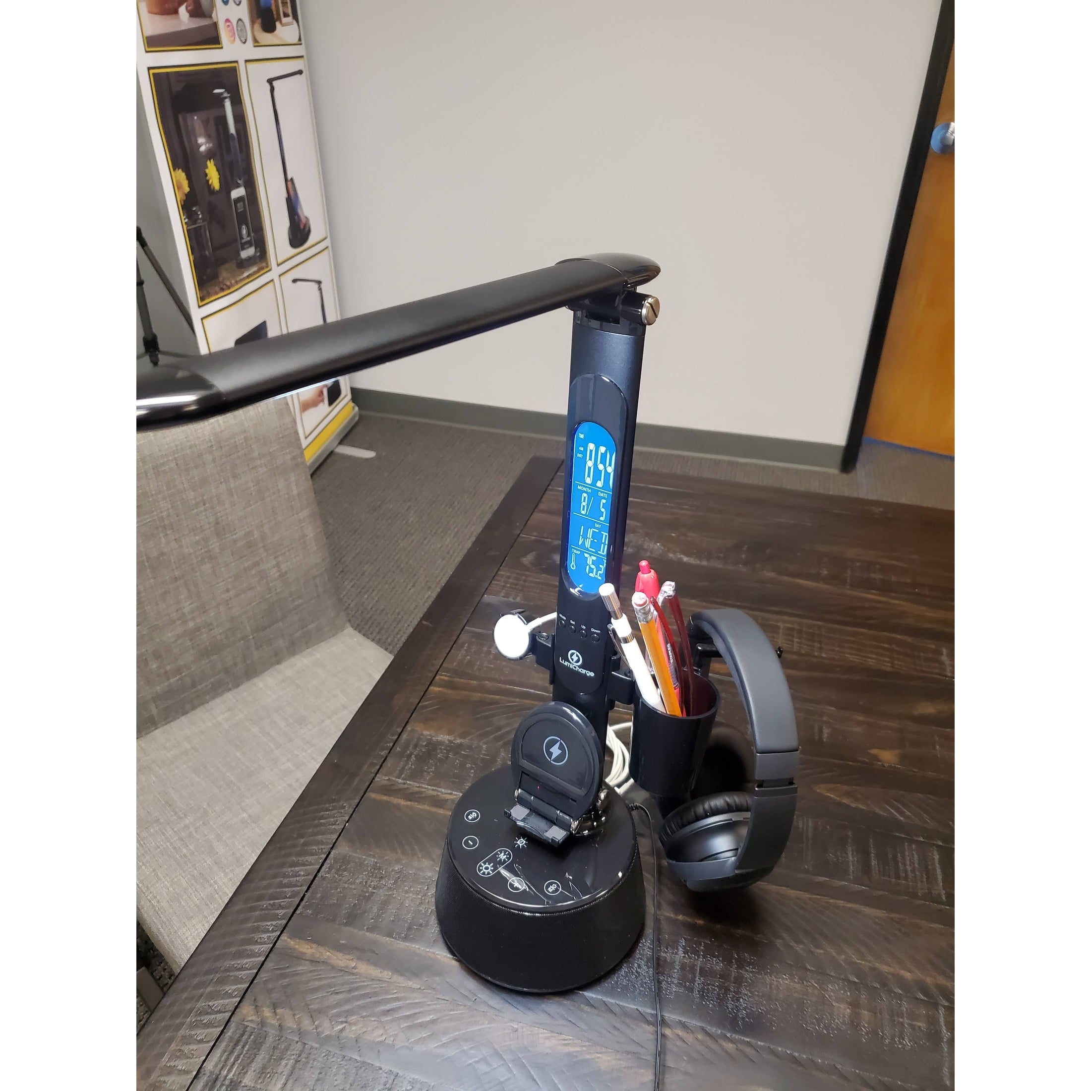 LumiChargeT2W - 5 in 1 Desk Lamp, Bluetooth Speaker & Wireless Charger Lighting