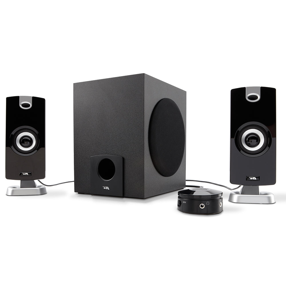CA3090 3pc Subwoofer System - BK, 18W Cyber Acoustics