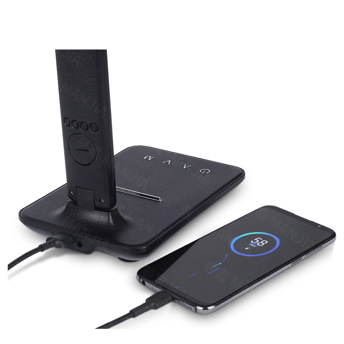 Lamp Plus 3 in 1 Lamp With Phone Charger, Clock And Thermostat by VistaShops Lighting