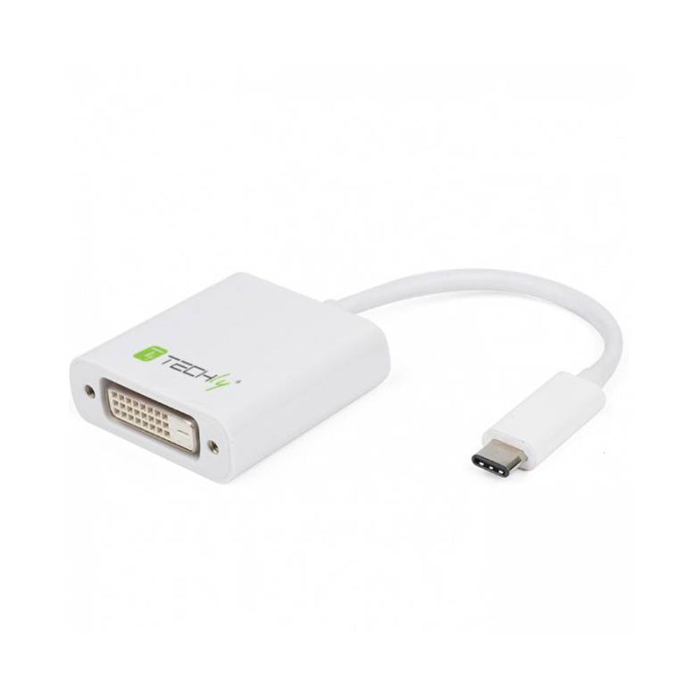 USB-C 3.1 to DVI F Converter Cable by Techly Power Adapters & Chargers