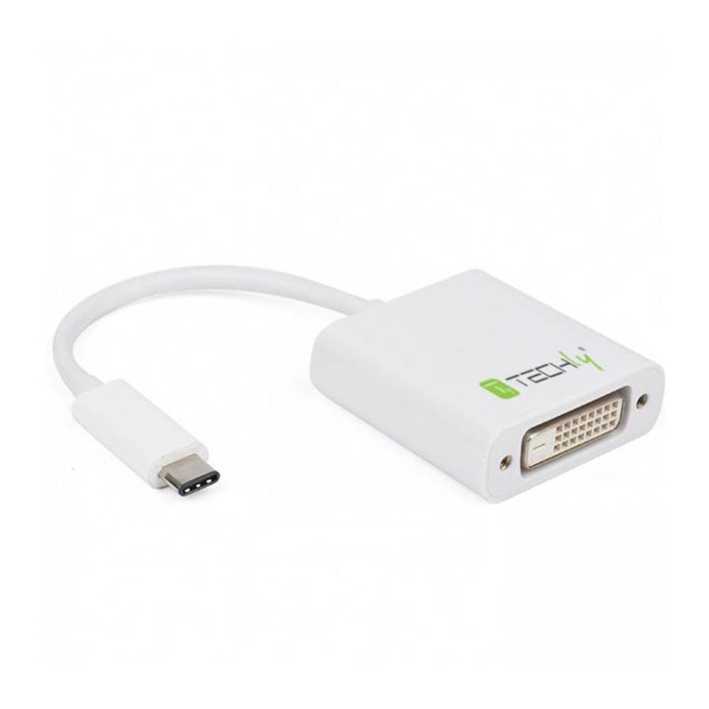USB-C 3.1 to DVI F Converter Cable by Techly Power Adapters & Chargers