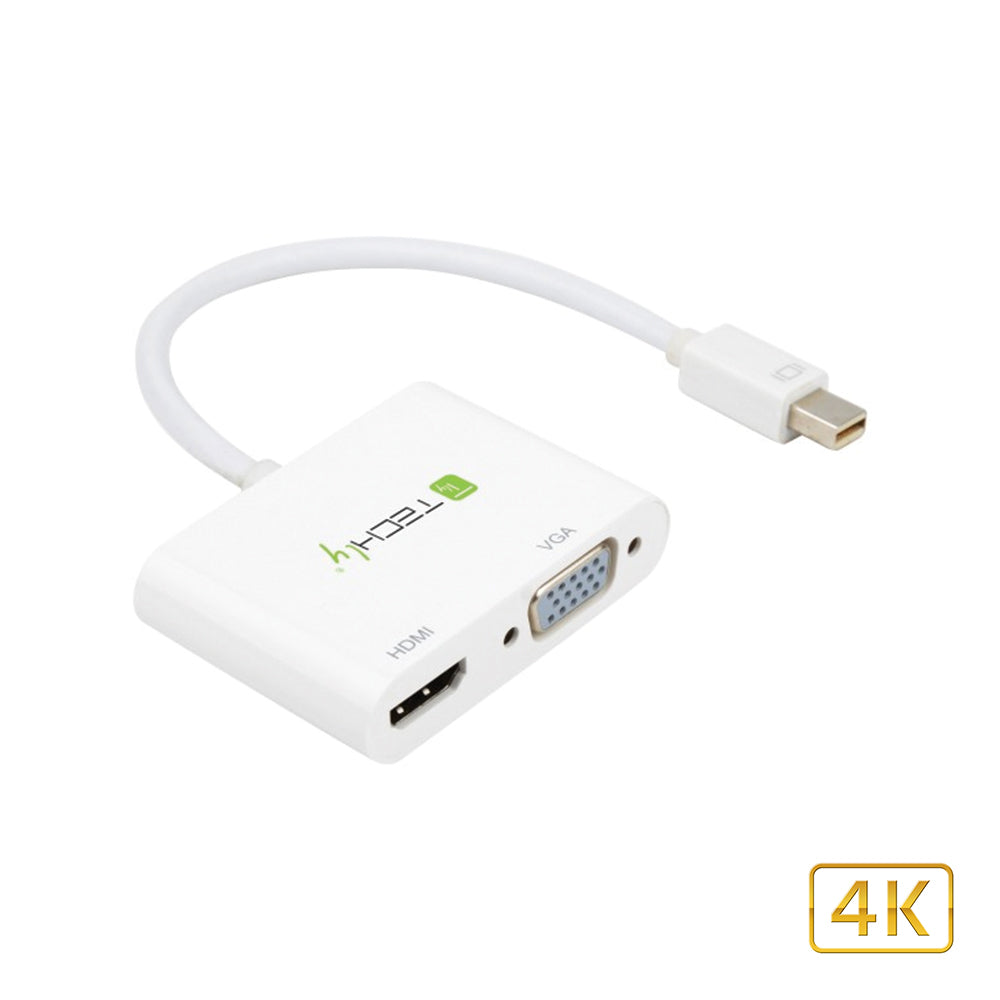 Mini DisplayPort to HDMI/VGA Adapter by Techly Power Adapters & Chargers