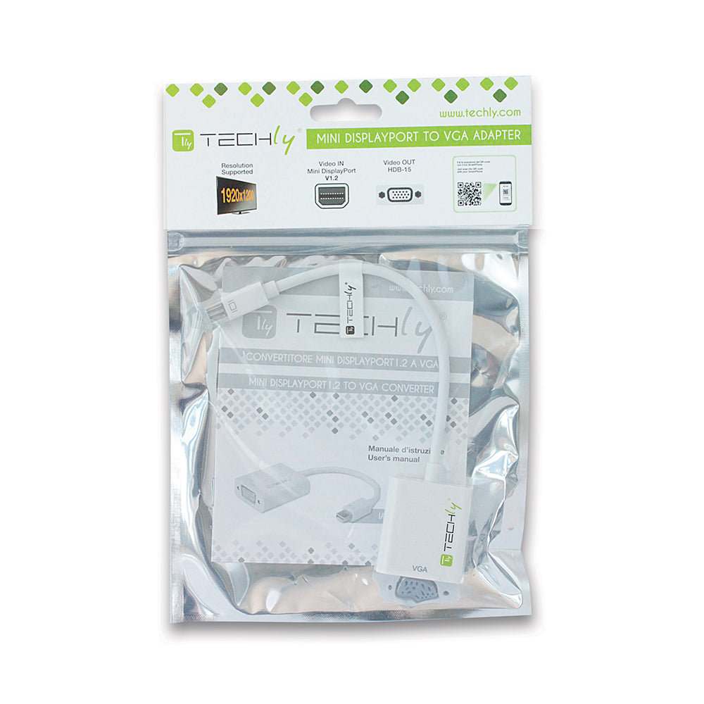Mini Displayort 1.2 to VGA Adapter by Techly Power Adapters & Chargers