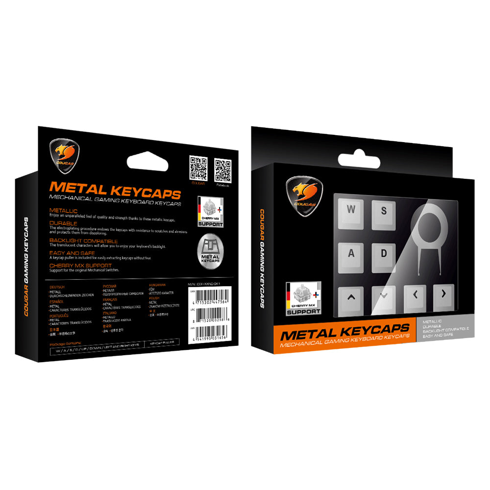 Cougar Metal Keycaps for Mechanical Keyboards Cherry MX Compatible Cougar Key Caps