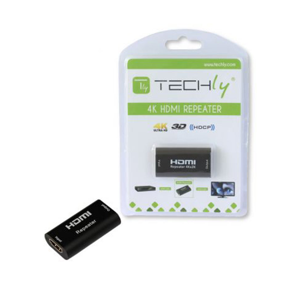 HDMI 2.0 4K Repeater - Up to 40m by Techly Power Adapters & Chargers