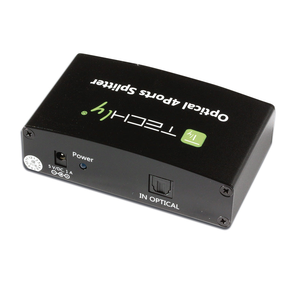 Digital Audio Splitter 4 Toslink Ports by Techly Power Adapters & Chargers