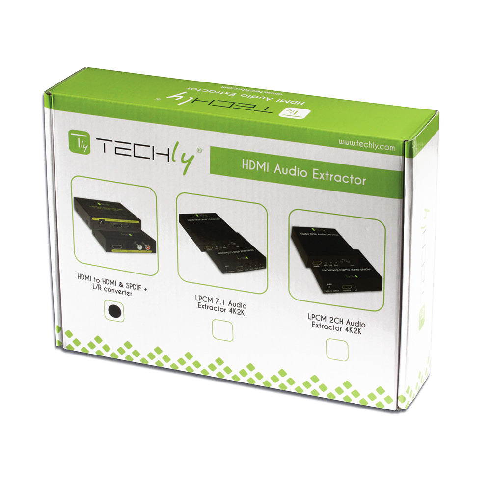 Audio Extractor HDMI SPDIF + RCA R/L by Techly Power Adapters & Chargers