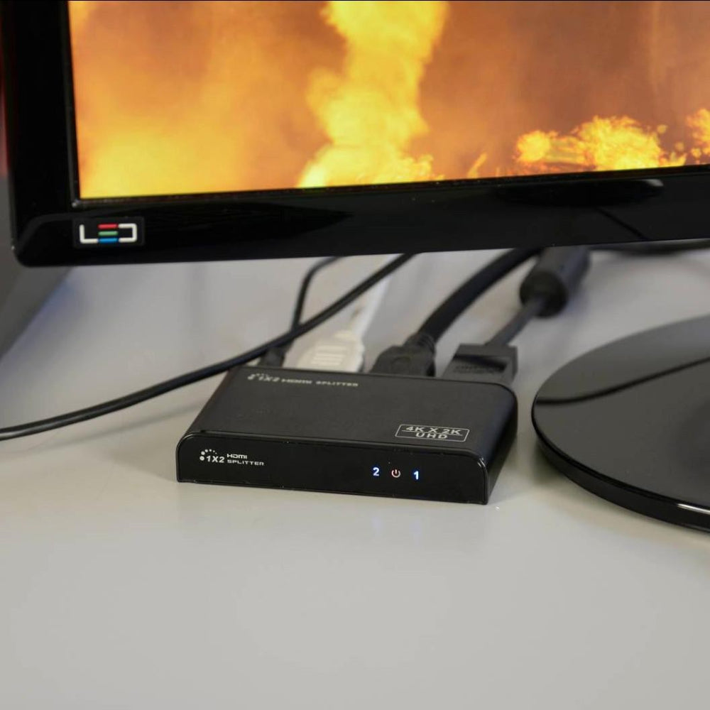 HDMI 2.0 Splitter, 4k UHD 3D 2-way by Techly Power Adapters & Chargers